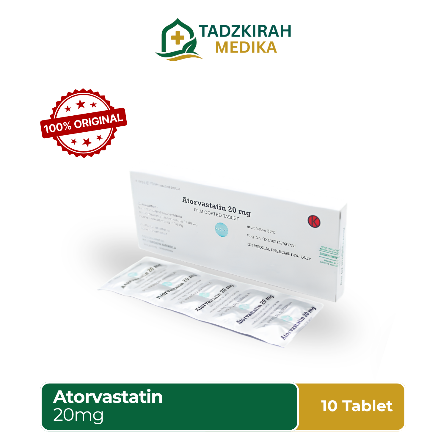 Atorvastatin 20mg per-biji